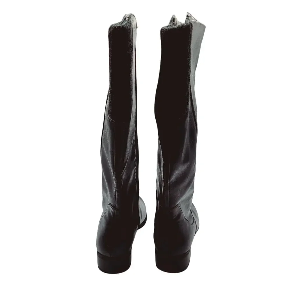 Life Stride Soft System XRipley Black Vegan Leather Riding Boots Size 8.5 W NWOT